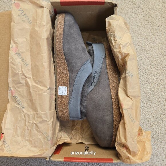NIB Haflinger Snowbird Slippers Clogs 38 Grey Anthracite - Picture 2 of 9